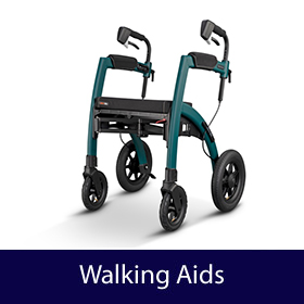 Walking Aids - Lightweight Walkers, 3 or 4 Wheeled, Walking Frames, Walking Sticks, Trolleys