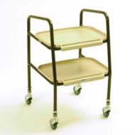 Adjustable Metal Trolley Plastic Shelves