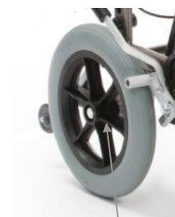 Rear Wheel and Tyre 12 Inch for Drive ID Soft Tilt In Space Wheelchair